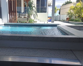 Decorative concrete pool surrounds