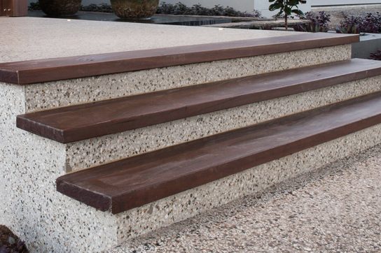 Outdoor Concrete Stairs with exposed aggregates